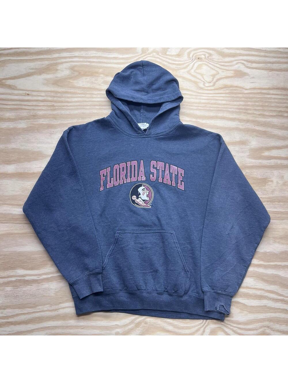 Vintage Y2K Gildan University Of Florida State Seminoles Spell Out Hoodie Sz L